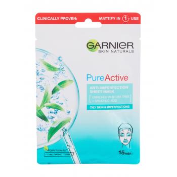 Garnier Pure Active Anti-Imperfection 1 ks pleťová maska pro ženy na smíšenou pleť; na mastnou pleť; na problematickou pleť s akné