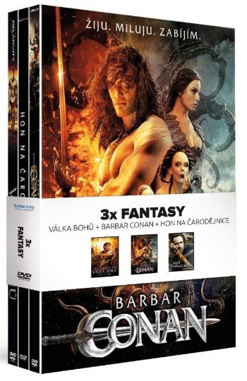 FANTASY kolekce (Barbar Conan / Válka bohů / Hon na čarodějnice) (3 DVD)