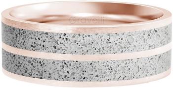 Gravelli Betonový prsten Fusion Double line bronzová/šedá GJRWRGG112 50 mm