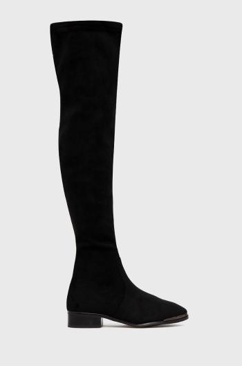 Kozačky Aldo Sevaunna dámské, černá barva, na plochém podpatku