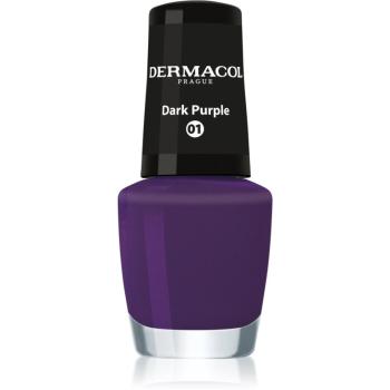 Dermacol Mini lak na nehty odstín 01 Dark Purple 5 ml