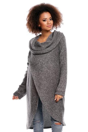 Tmavě šedý těhotenský pulovr 30051C
