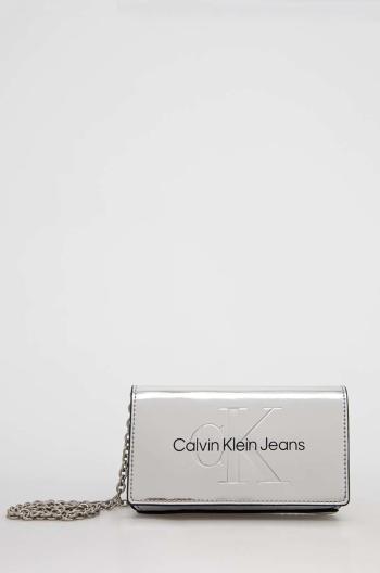 kabelka Calvin Klein Jeans stříbrná barva