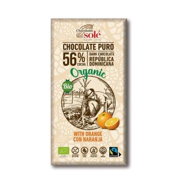 Chocolates Solé - 56% bio čokoláda s pomerančem