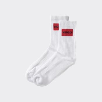 Two Pair Pack Of Ribbed Short Socks With Logo Label – 35-38