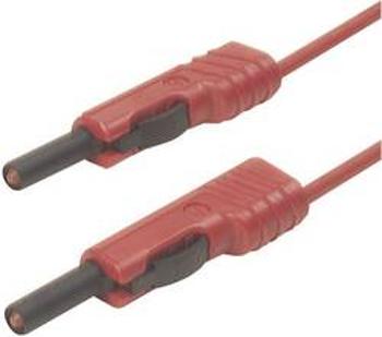 Měřicí kabel banánek 4 mm ⇔ banánek 4 mm SKS Hirschmann MLB 100/1 V rt, 1 m, červená