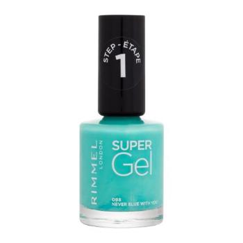 Rimmel London Super Gel STEP1 12 ml lak na nehty pro ženy 098 Never Blue With You