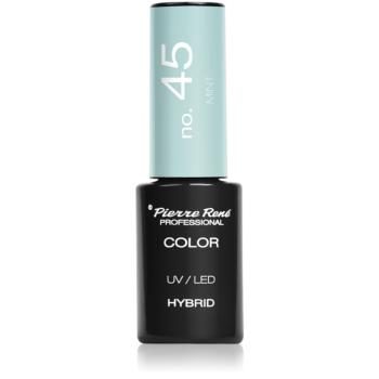 Pierre René Nails Hybrid gelový lak na nehty s použitím UV/LED lampy odstín No. 45 Mint 6 ml