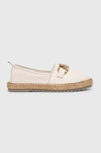 Kožené espadrilky Answear Lab béžová barva