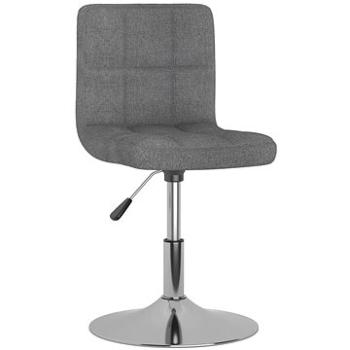 Otočná barová židle světle šedá textil, 334199 (334199)