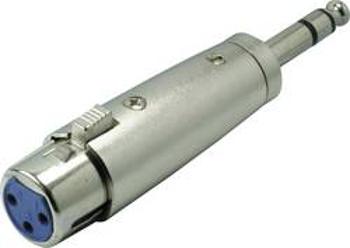 XLR adaptér Kash 55035, XLR zásuvka - jack zástrčka 6,3 mm, stereo, pólů 3, 1 ks