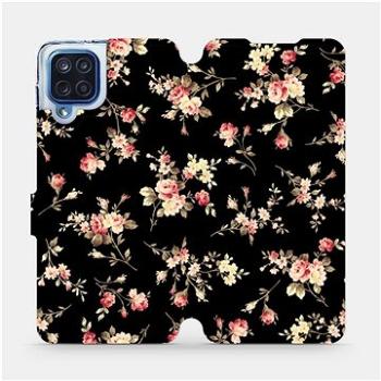 Flipové pouzdro na mobil Samsung Galaxy M12 - VD02S Květy na černé (5903516734894)