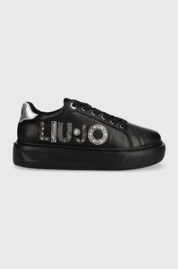 Kožené sneakers boty Liu Jo Kylie 10 černá barva