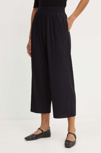 Kalhoty Max Mara Leisure dámské, černá barva, střih culottes, high waist, 2426786027600