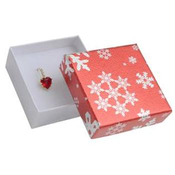 Šperky4U Vánoční dárková krabička na soupravu - červené víčko - KR0375-R
