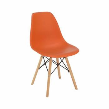 Kondela Židle, oranžová/buk, CINKLA 3 NEW