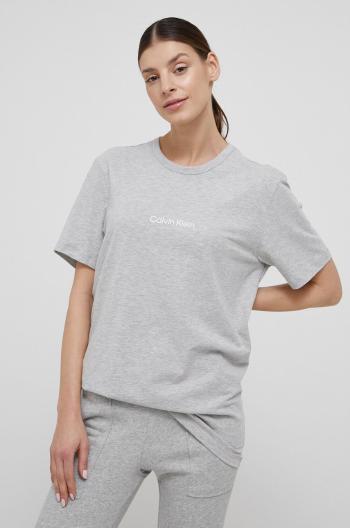 Pyžamové tričko Calvin Klein Underwear šedá barva