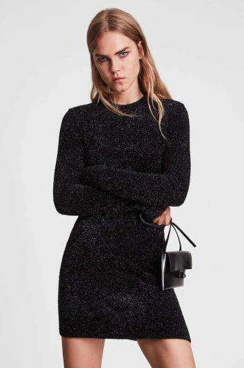Šaty AllSaints černá barva, mini