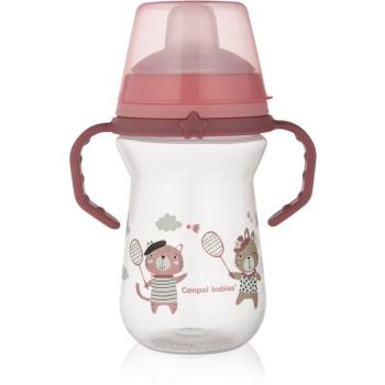 Canpol babies Bonjour Paris hrnek s držadly Pink 6m+ 250 ml