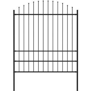 Zahradní plot s hroty ocel (1,75–2) × 1,7 m černý (144945)