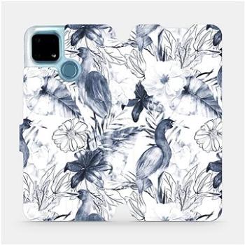 Flip pouzdro na mobil Realme 7i - MX09S Modravé květy (5903516588466)