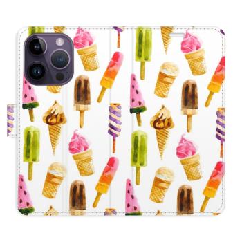 Flipové pouzdro iSaprio - Ice Cream Pattern - iPhone 14 Pro