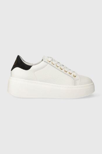 Kožené sneakers boty Twinset bílá barva, 241TCT094