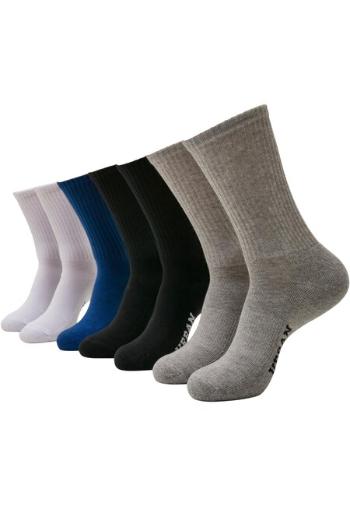 Urban Classics Logo Sport Socks 7-Pack black/white/heathergrey/blue - 35–38