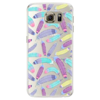 Silikonové pouzdro iSaprio - Feather Pattern 01 - Samsung Galaxy S6 Edge