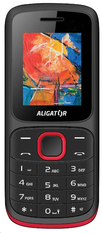 Aligator D210 Dual SIM, černo-červený