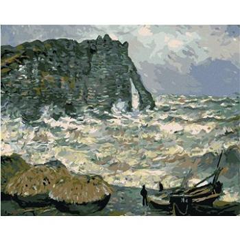 Diamondi - Diamantové malování - PŘÍBOJ V ÉTRETAT (CLAUDE MONET), 40x50 cm, bez rámu a bez vypnutí p (605720A)