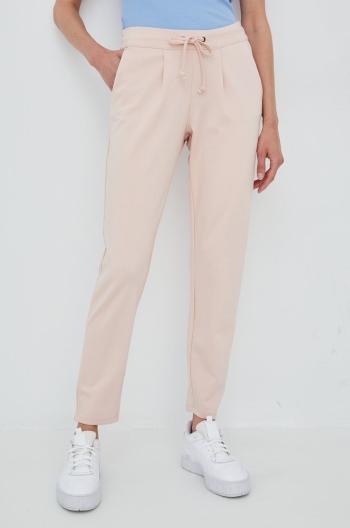 Kalhoty JDY dámské, růžová barva