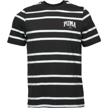 Puma SQUAD STRIPE AOP TEE Pánské triko, černá, velikost