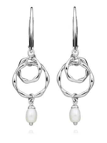 MOISS Luxusní stříbrné náušnice s perlami EP000170