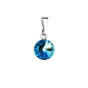 Přívěsek bižuterie se Swarovski krystaly modrý kulatý 54018.5, Modrá