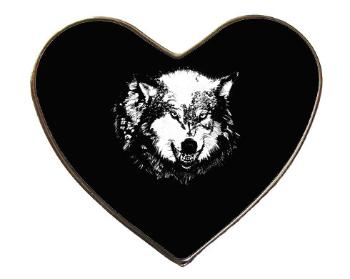 Magnet srdce kov Wolf