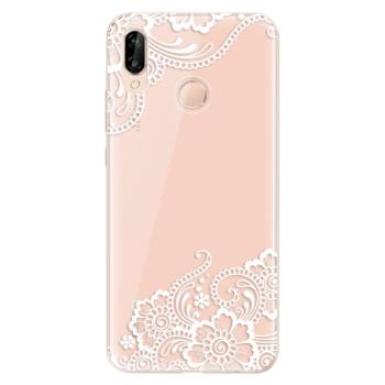 Odolné silikonové pouzdro iSaprio - White Lace 02 - Huawei P20 Lite