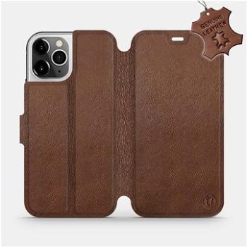 Flipové pouzdro na mobil Apple iPhone 12 Pro - Hnědé - kožené -  Brown Leather (5903516376339)