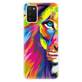 Odolné silikonové pouzdro iSaprio - Rainbow Lion - Samsung Galaxy A02s