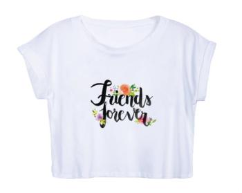 Dámské tričko Organic Crop Top Friends forever