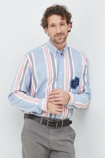 Bavlněné tričko BOSS BOSS ORANGE regular, s límečkem button-down
