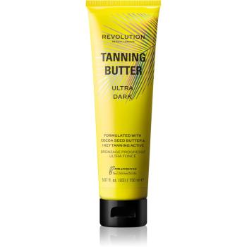 Makeup Revolution Beauty Tanning Butter vyživující tělové máslo se samoopalovacím účinkem odstín Ultra Dark 150 ml