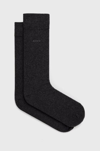 Ponožky BOSS 2-pack pánské, šedá barva