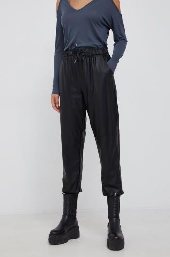 Kalhoty Pepe Jeans Berry dámské, černá barva, jogger, high waist