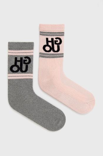 Ponožky HUGO dámské, růžová barva