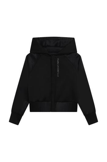 Dětská oboustranná bunda Karl Lagerfeld černá barva, s potiskem