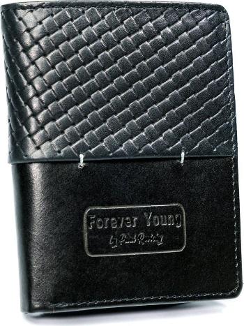 PÁNSKÁ ČERNÁ KOŽENÁ PENĚŽENKA FOREVER YOUNG F002 N4-PVT BLACK Velikost: ONE SIZE