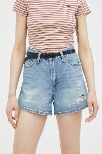 Džínové šortky Levi's dámské, hladké, high waist, A4695.0001-LightIndig