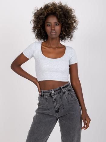 SVĚTLE ŠEDÝ CROP TOP MONTREAL RV-TS-7537.52LIGHT GREY Velikost: XS