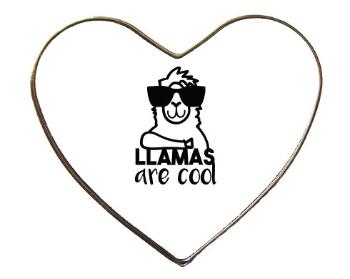 Magnet srdce kov Llamas are cool